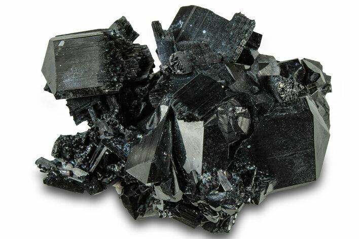 Lustrous Black Tourmaline (Schorl) Crystal Cluster - Namibia #322770